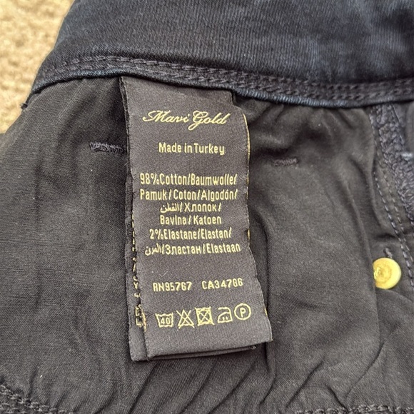 NWT Mavi Gold High Rise Flare Leg Dark Wash Indigo 70's Stretch Jeans Size 31 - Picture 8 of 10